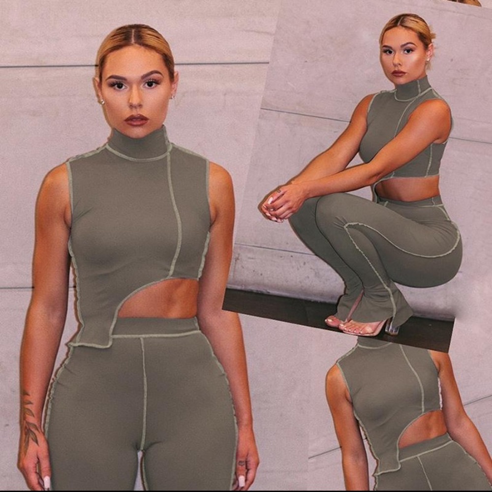 NWT Grey Two Piece Set